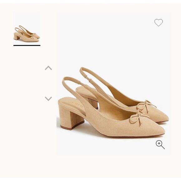 J.Crew Slingback Bow Heels in Saddle Size 8 BJ253 - Picture 1 of 12